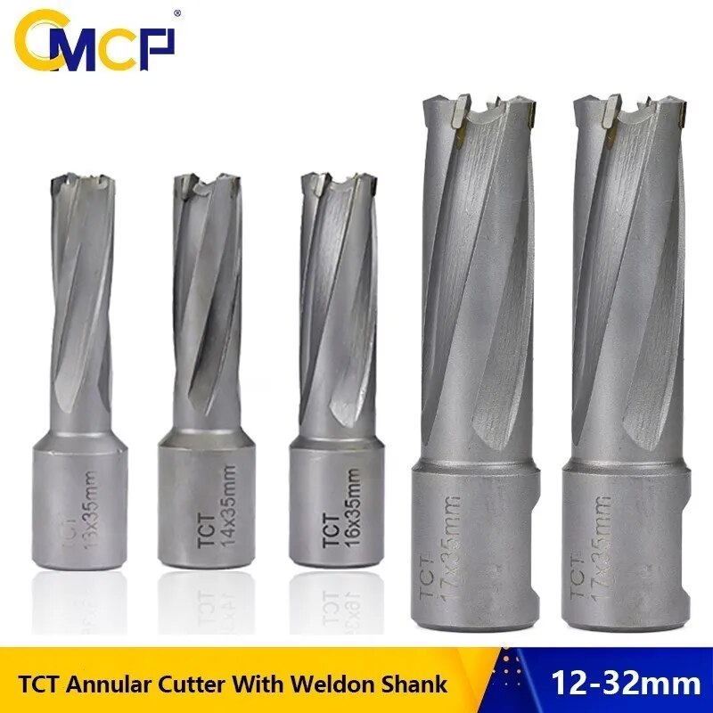 CMCP TCT Annular Cutter 12-32mm Weldon Shank ׳ƽ ҷο 帱 Ʈ ھ 帱 Ʈ ݼ ī̵   Ŀ 帱